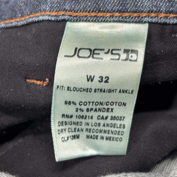 Joe's Jeans Slouched Straight Ankle Fit Jeans Men's 32 33X31 Denim Whiskers‎ EUC - Picture 4 of 11